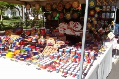 Spanische Keramik Marktstand Freitag in Mogan