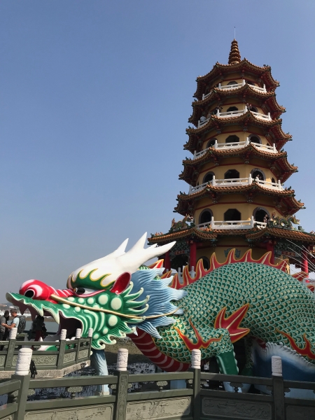 Dragon Tiger Tower Lotuspond Kaohsiung Taiwan
